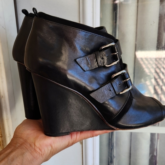 10 Crosby Derek Lam‎ buckle open toe booties - Picture 2 of 10